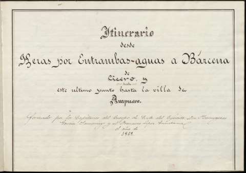 Itinerario desde Heras por Entrambas-Aguas a... (1862)