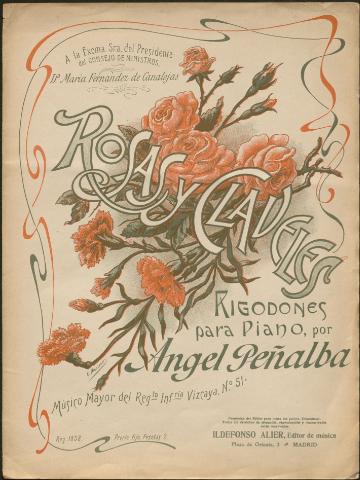 Rosas y claveles : rigodones para piano (Producción: ca. 1909)